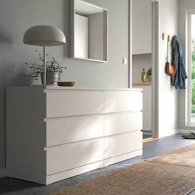 Chest of 6 drawers on sale white 160x78 cm